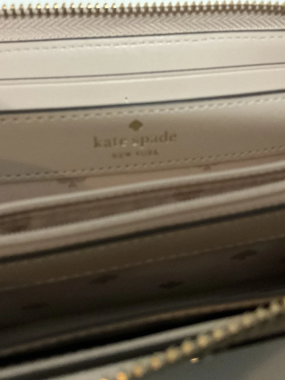 NWOT Kate Spade Laurel Way Neda Large Saffiano Leather Wallet, Beige